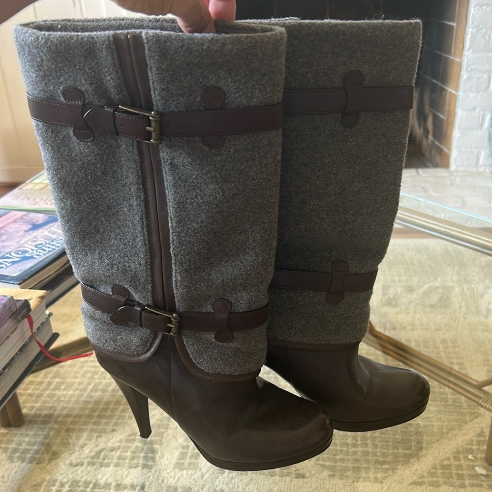 Cole Haan Nike Air Gray Kennedy Buckle Boot